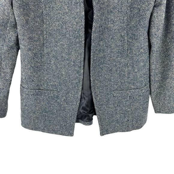 Pendleton Sz S NWT Women's Gray Blue Open Front Long Sleeve Wool Blazer - Picture 3 of 15